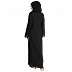 Premium embroidery work abaya with matching hijab-Black