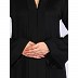 Tiktok pleated designer abaya-Black