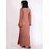 Tiktok pleated designer abaya-Oriental Pink