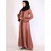 Tiktok pleated designer abaya-Oriental Pink
