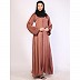 Tiktok pleated designer abaya-Oriental Pink