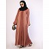 Tiktok pleated designer abaya-Oriental Pink