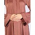 Tiktok pleated designer abaya-Oriental Pink