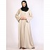 Tiktok pleated designer abaya-Spanish White