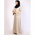 Tiktok pleated designer abaya-Spanish White