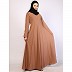 Full flare Umbrella abaya in CEY Fabric-Beige