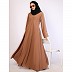 Full flare Umbrella abaya in CEY Fabric-Beige