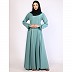 Full flare Umbrella abaya in CEY Fabric-Summer Green