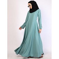 Full flare Umbrella abaya in CEY Fabric-Summer Green