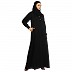 Premium zoom fabric abaya-Black