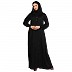 Premium zoom fabric abaya-Black