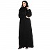 Premium zoom fabric abaya-Black