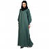 Premium zoom fabric abaya-Turquoise