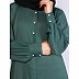 Premium zoom fabric abaya-Turquoise