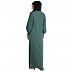 Premium zoom fabric abaya-Turquoise