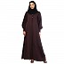 Premium zoom fabric abaya-Wine