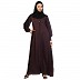 Premium zoom fabric abaya-Wine