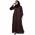 Premium zoom fabric abaya-Wine
