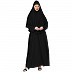 A-line abaya with a matching Instant Hijab- Black A-line abaya with a matching Instant Hijab- Black
