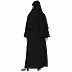 A-line abaya with a matching Instant Hijab- Black A-line abaya with a matching Instant Hijab- Black