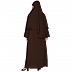 A-line abaya with a matching Instant Hijab- Coffee brown