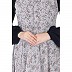 Classic floral print maxi dress - Off-white-Navy