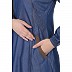 Front Open Zipper Denim abaya