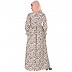 Floral printed dress with Pintucks at waist- Flesh tint