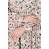 Floral printed dress with Pintucks at waist- Flesh tint