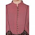 Polka dotted Maxi dress abaya- Puce Pink-Wine