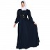 Premium Party wear abaya with sequins lace work- Teal