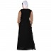 Dual color embroidery work abaya- Black-Khaki