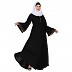 Fashionable Umbrella abaya with embroidery work-Black