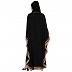 Black Kaftan with Fashionable buttons- Beige border