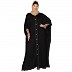 Black Kaftan with designer cuff Sleeves 