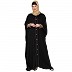 Black Kaftan with designer cuff Sleeves 