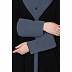 Shirt collar Dual color Kaftan -Black-Grey