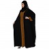 Front Open dual color designer Kaftan - Black n Mustard