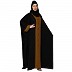 Front Open dual color designer Kaftan - Black n Mustard