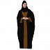 Front Open dual color designer Kaftan - Black n Mustard