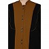 Front Open dual color designer Kaftan - Black n Mustard