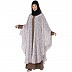 Printed Shrug with inner abaya combo -Beige