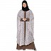 Printed Shrug with inner abaya combo -Beige