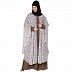 Printed Shrug with inner abaya combo -Beige