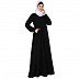 Umbrella cut abaya- Black