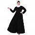 Umbrella cut abaya- Black