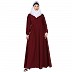 Umbrella cut abaya- Maroon