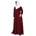 Umbrella cut abaya- Maroon