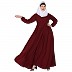 Umbrella cut abaya- Maroon