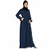 Umbrella cut abaya with Lace work - Teal